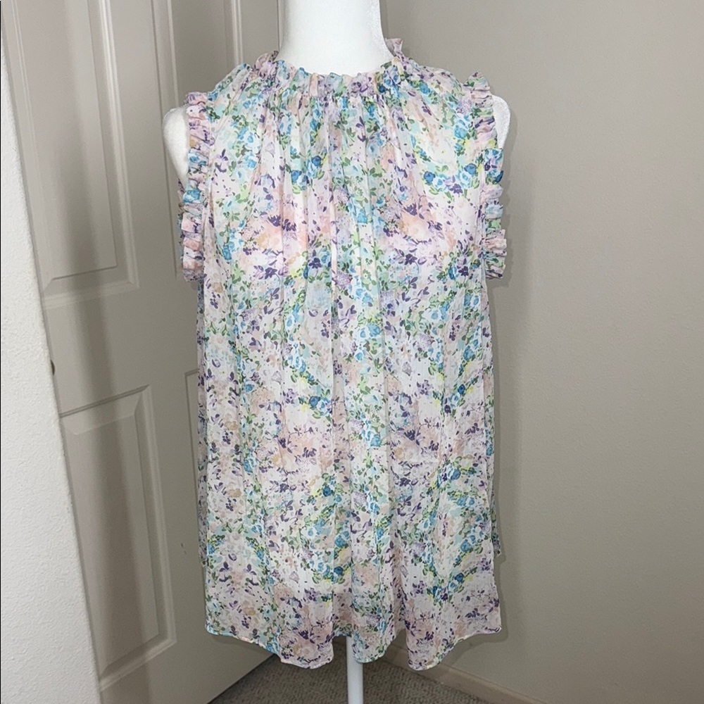 Anthropologie floral blouse